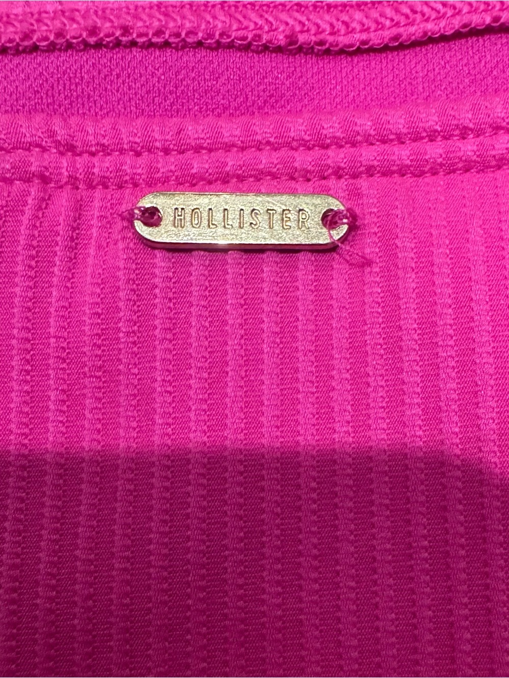Hollister Hot Pink Ribbed High-Cut Bikini Bottom - Picture 3 of 6